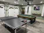 Pool Table, Ping Pong Table and TV in Garage